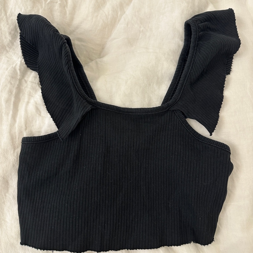 Zara black crop top
